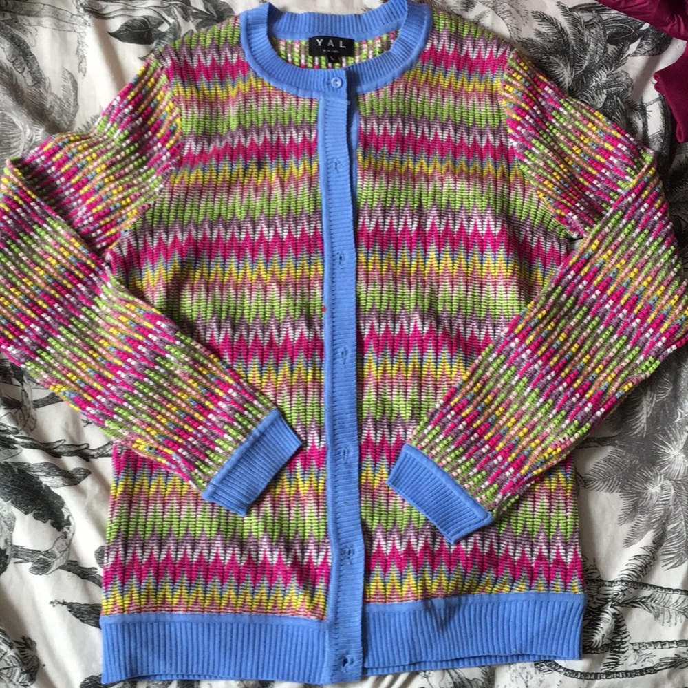 multicolored sweater